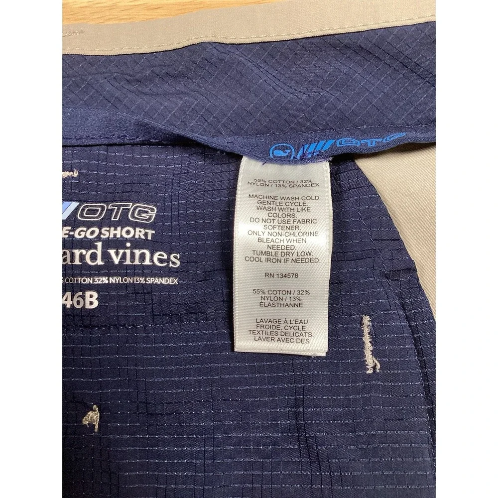 Men's Vineyard Vines On The Go Big & Tall Shorts Khaki 46 B OTG Performance